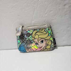 LOUNGEFLY-DISNEY Elsa *Frozen* Stain Glass  Zipper Coin Purse (Limited Edition)